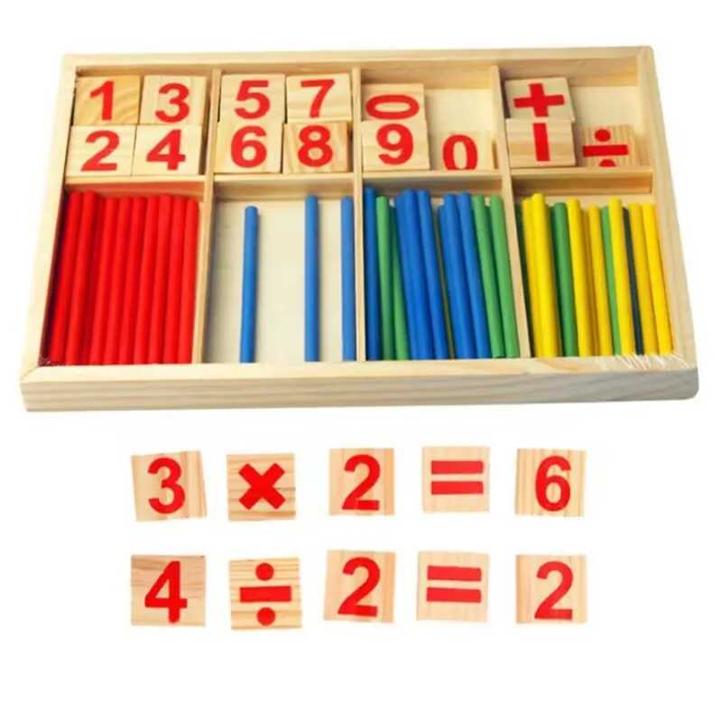 Infant Montessori Arithmetic Toy Children Learning Early Education Puzzle Tools Counting stick Parent-child Games Kids TMZXJ241212