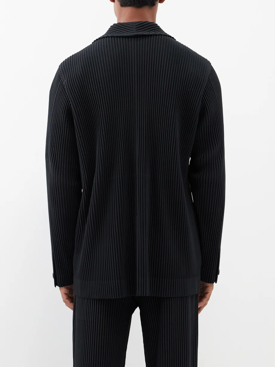 Miyake Pleated Blazers Business Casual Ed Blazer Top Fashion Suit Slim Fit Coat High Quality Jacket