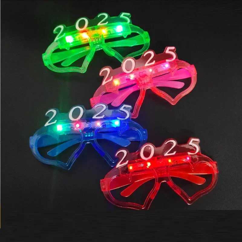 Sunglasses 12pcs Flashing Neon Party Sunglasses with LED Light Up Glow 2025 Glasses for Kids Adults H241213