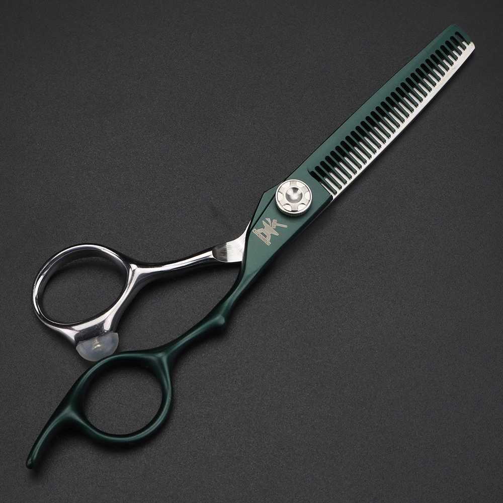New Arrival XUANFENG 6 inch green hair scissors CNC processing hairdresser scissors cutting and thinning scissors Z241213