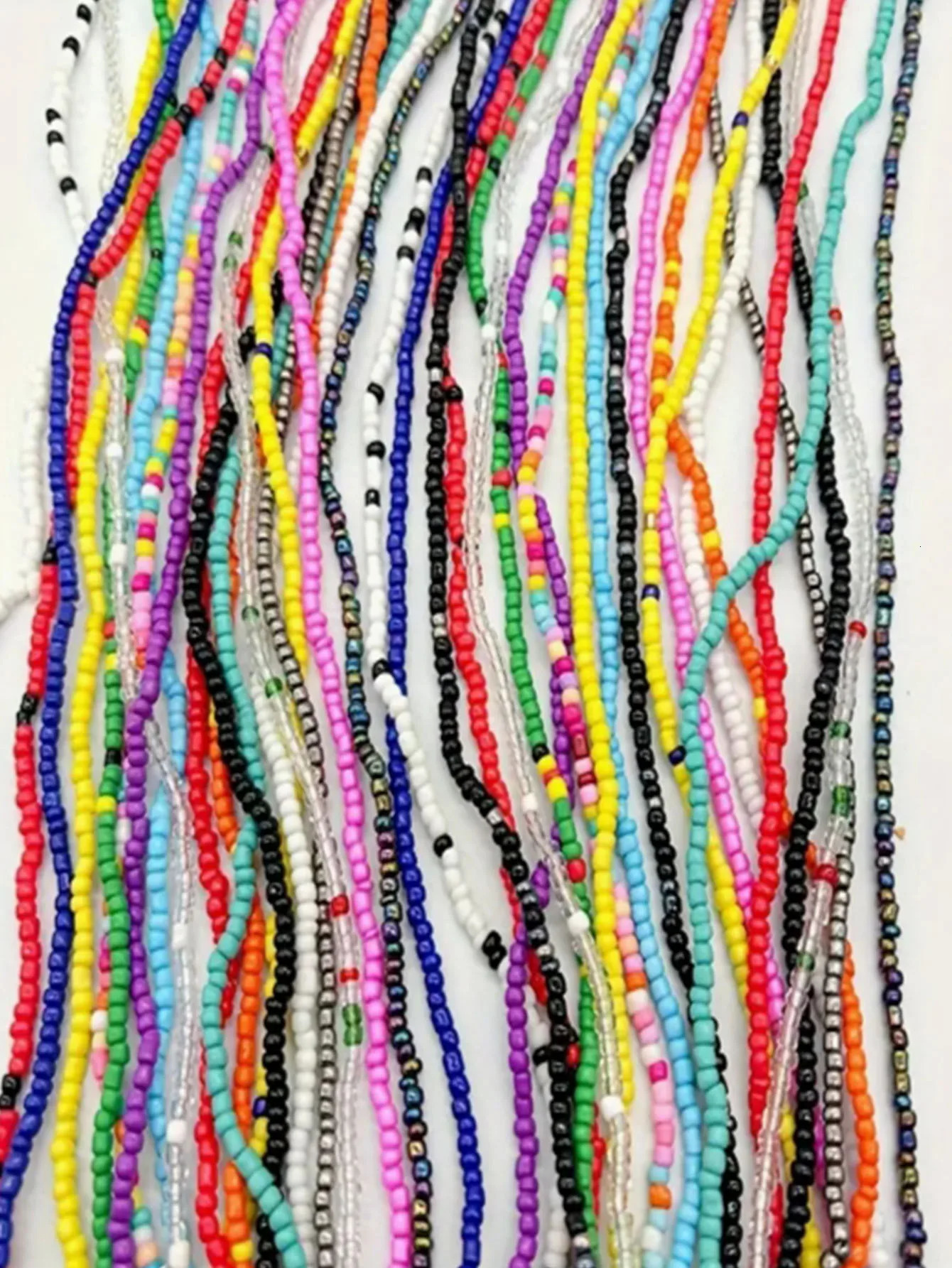 10PcsSet Boho Elastic Seed Beads Waist Belly Belt Chains Women Summer Bikini Sexy Aesthetic Body Jewelry Accessories 241213