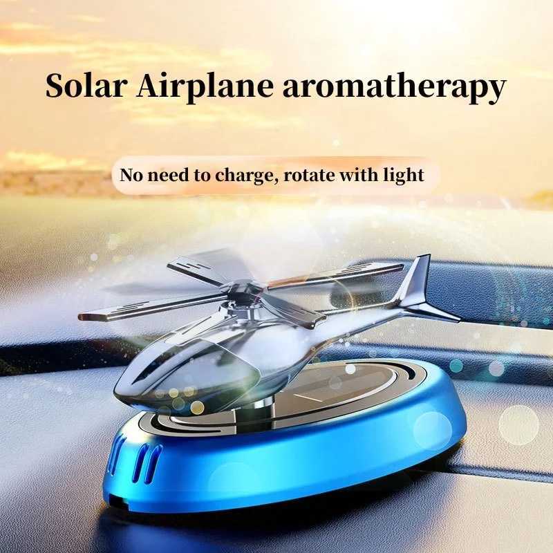 Car Air ener Heliter Solar Propeller Rotating Aroma Diffuser Car Styling Fragrance Decoration Auto Interior AccessoriesXJ241213