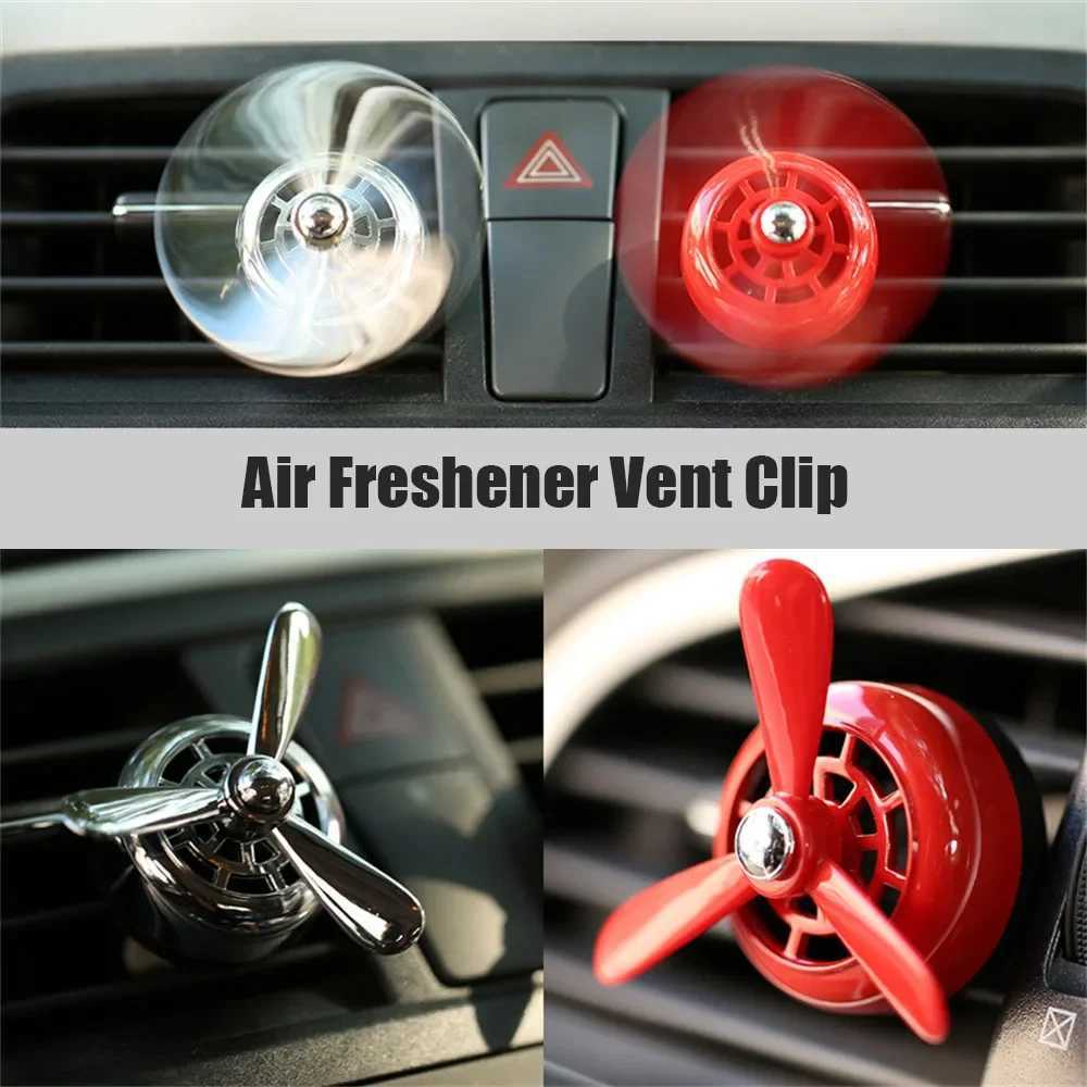 Propeller Car Air ener Mini Air Essential Oil Fragrance Diffuser Alloy Fanshaped Air Vent Clips Car Interior AccessoriesXJ241213