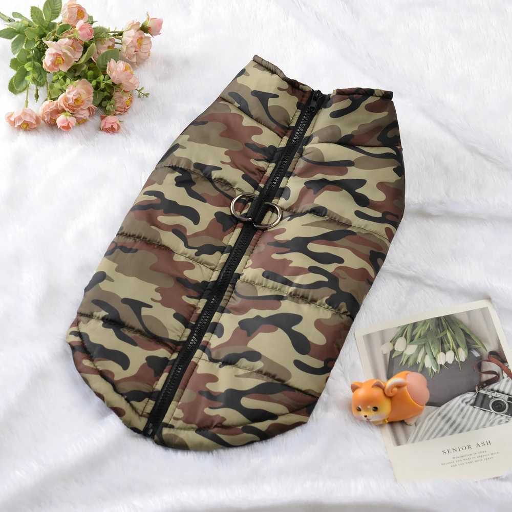Autumn and winter dog jacket suitable for small large dogs cats windproof puppies camouflage printed clothing golden retro puppies pet clothing Y24121