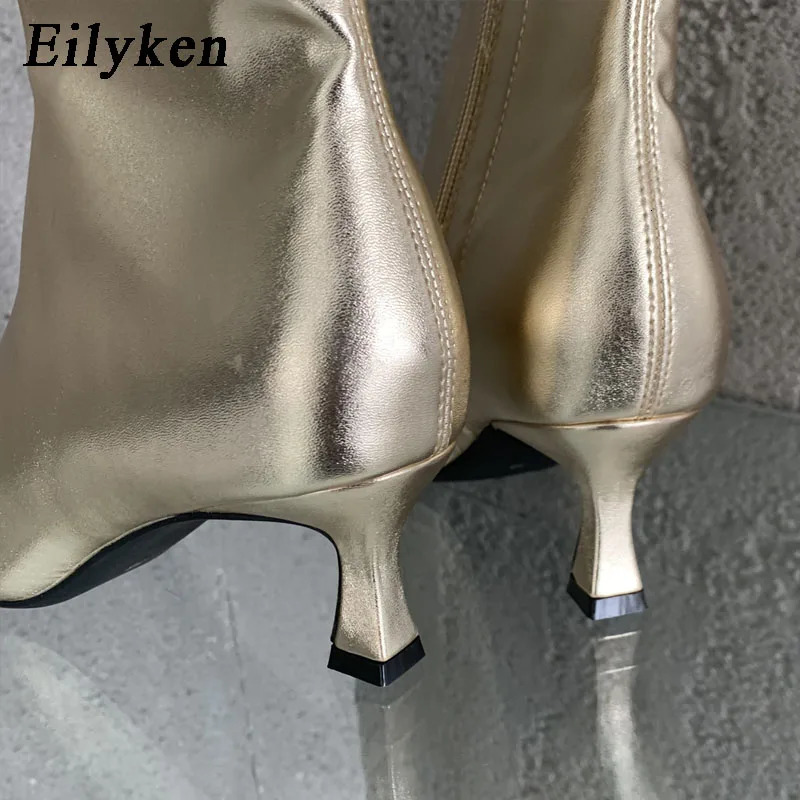 Eilyken Ankle Boots Womens Fashion Spring Autumn Zipper Square Low Boots Comfortable Soft Leather Short Boots 241213
