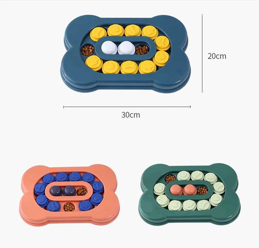 Dog puzzle toy slow feeding bowl fun interactive training to improve intelligence prevent obesity circular track design toy X241213