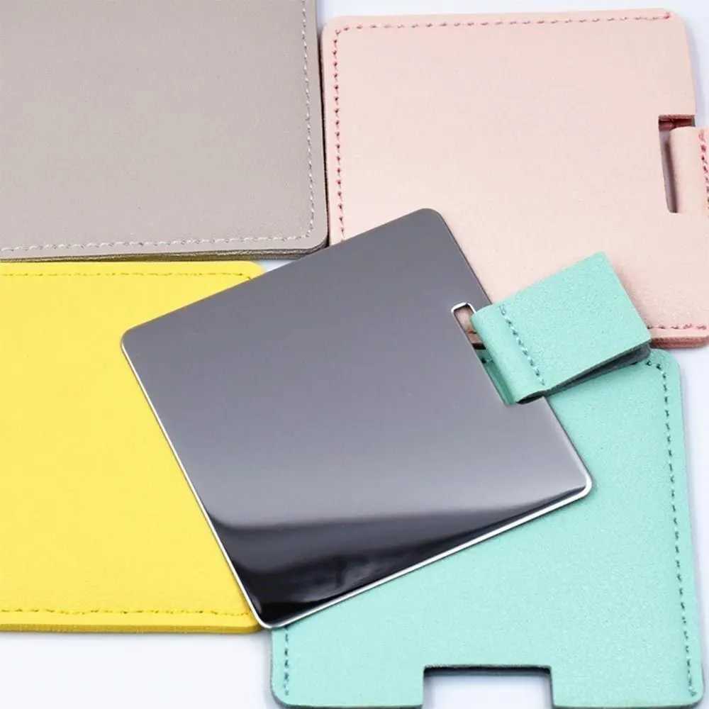 High Quality Folding Unbreakable Makeup Mirrors Solid Color Cosmetic Tools Small Mirror Handheld Vanity Mirror Cosmetic ToolsXJ241213