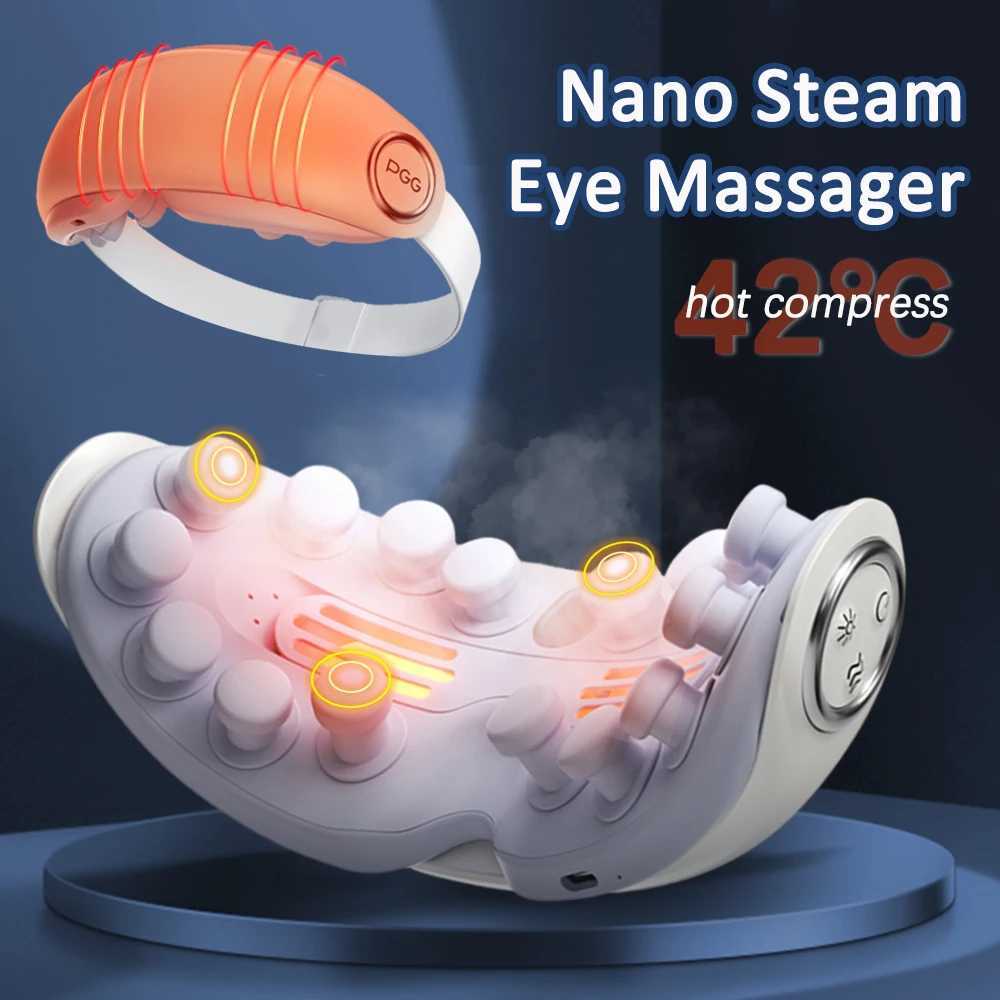 Nano steam eye massager facial mask Hot Spa steam eye massager Acmpressure pressure treatment kneading hot fatigue dry eye fogging glasses W241213