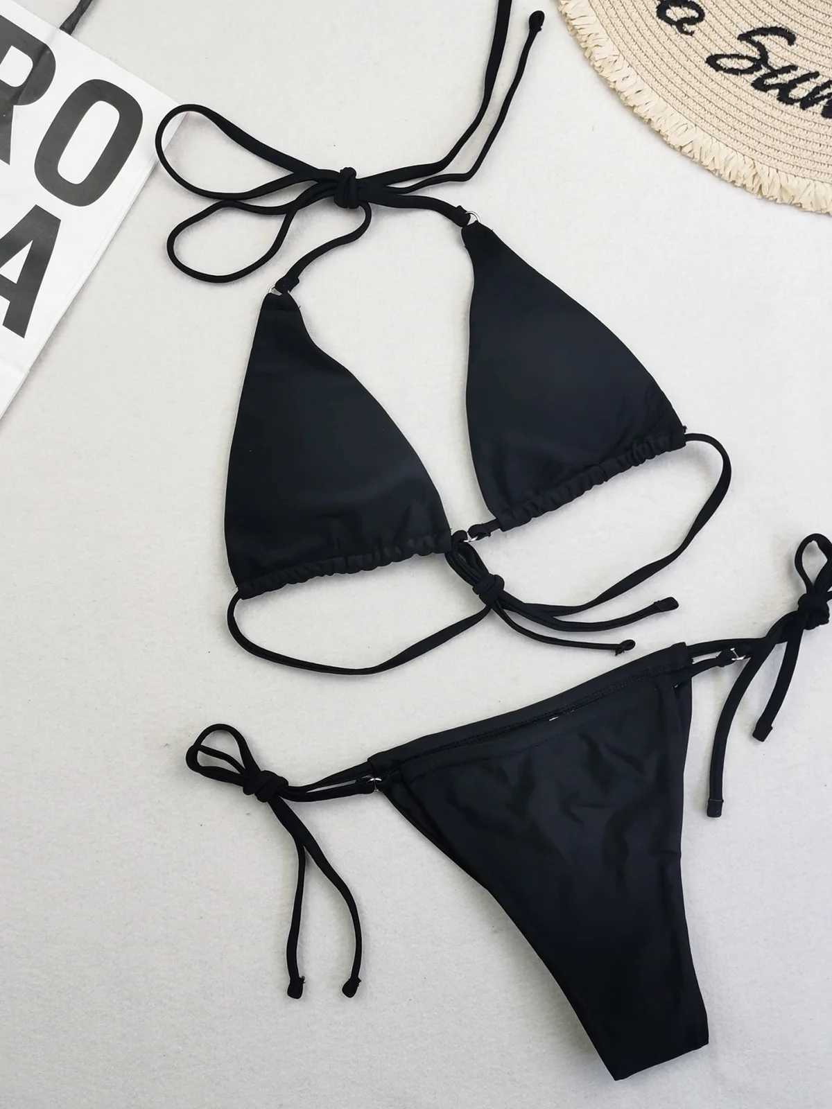 Flower Polka Dots Printed Warp Around Bikini Fa Swimsuit Women Swimwear Two-pieces Bikini set Bather Bathing Suit Swim K5323XJ241212