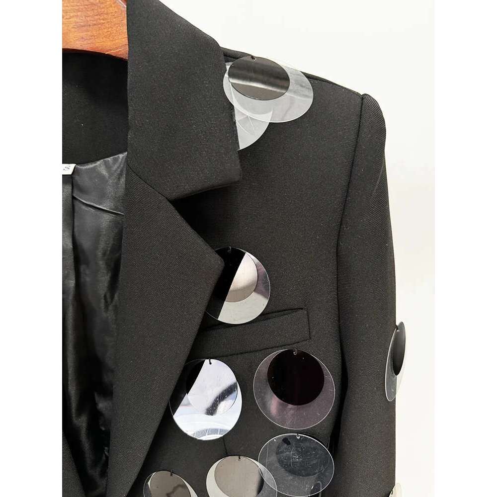 Ladies' Suit HIGH Quality Newest Designer Jacket Women's Single Button Sequined Blazer