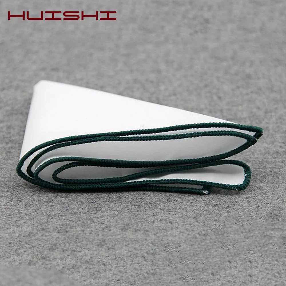 New Hanky Mens White Pocket Square Cotton Solid Color Handkerchief Chest Towel Prom Holiday Party Suit Hankies For Mens W241213