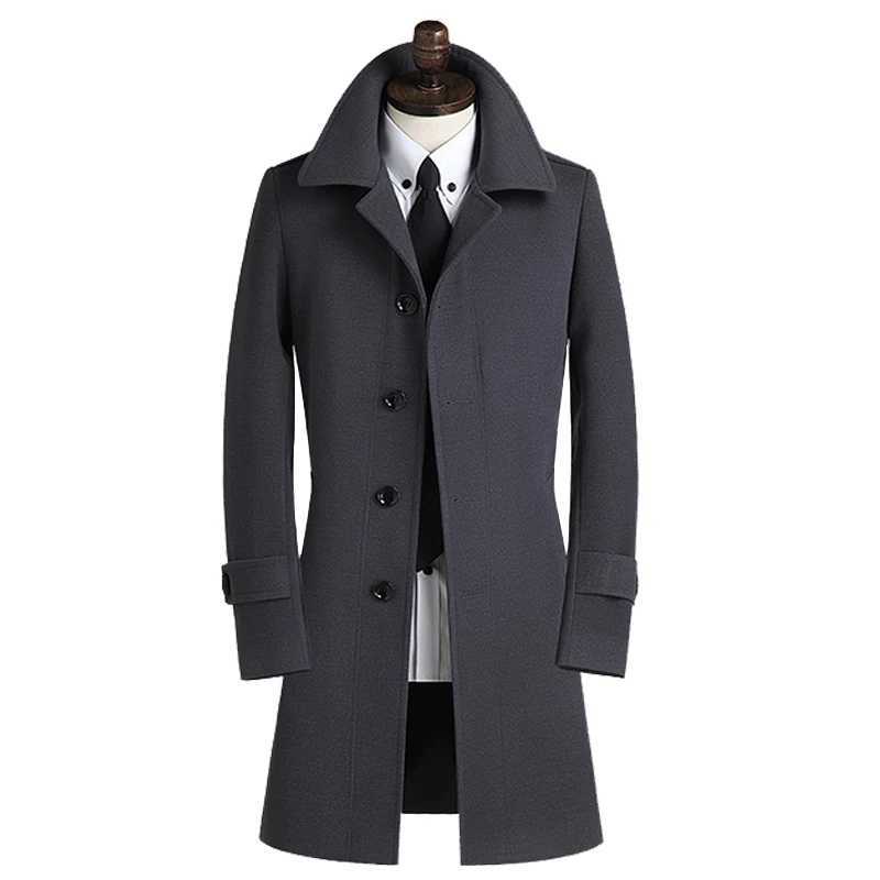 New Mens Clothing Coats Jackets Wool Blends for Men Obese Overcoat Wool Coat Male Plus Siz S- 4XL 5XL 6XL 7XL 8XL 9XLXJ241212