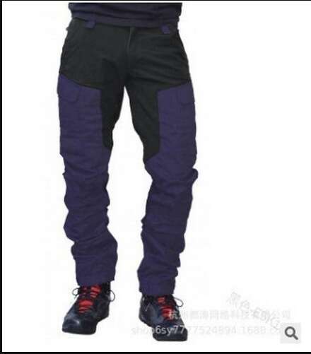 Color Blocked Men's Slim Fit Outdoor Sports European And American Fashion Motorcycle Casual Multi Pocket Workwear Pants Fashionable Quality Class