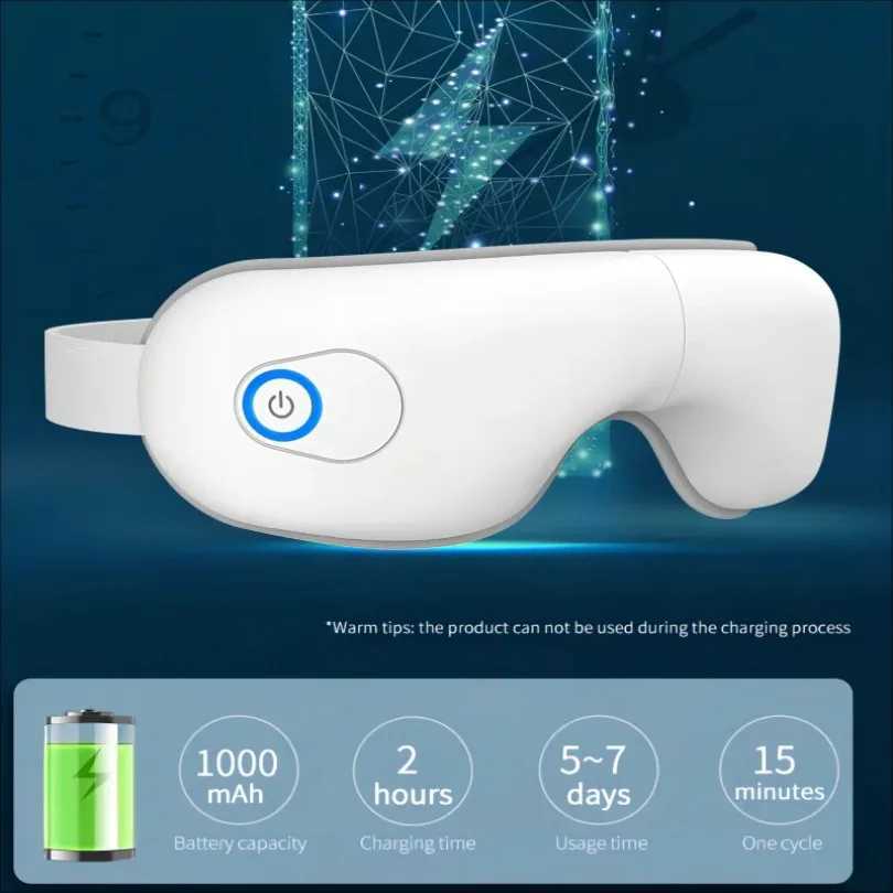 Eye Massager 4D Intelligent Airbag Vibration Eye Care Instrument Hot Compression Bluetooth Eye Massage Glasses Fatigue Pouch Wrinkle W241213