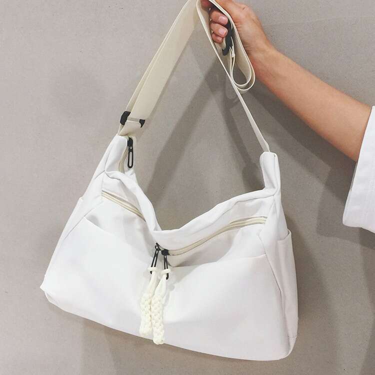 Popular Bag For Women, New Large Capacity Nylon College Student Class Single Shoulder Crossbody Anti Splash Water Bag, Fashionable Quality, Classic