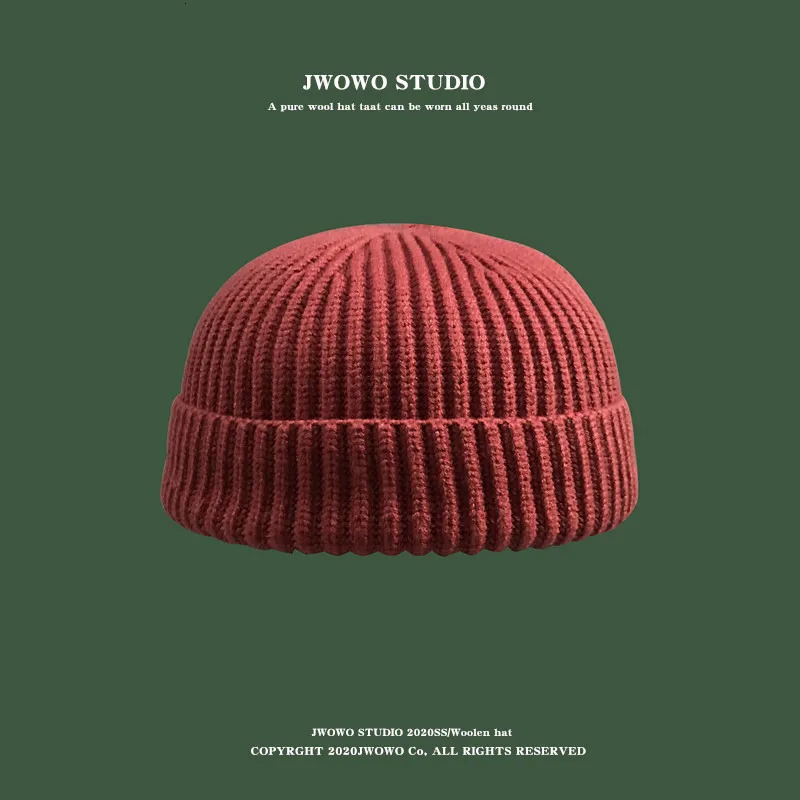 Fashion Hat Autumn Hat Winter Sweet Melon Mens Knitted Round Top Sugar Free Cold Womens Street Hip Hop Wool Beanie Sports Warm 241205