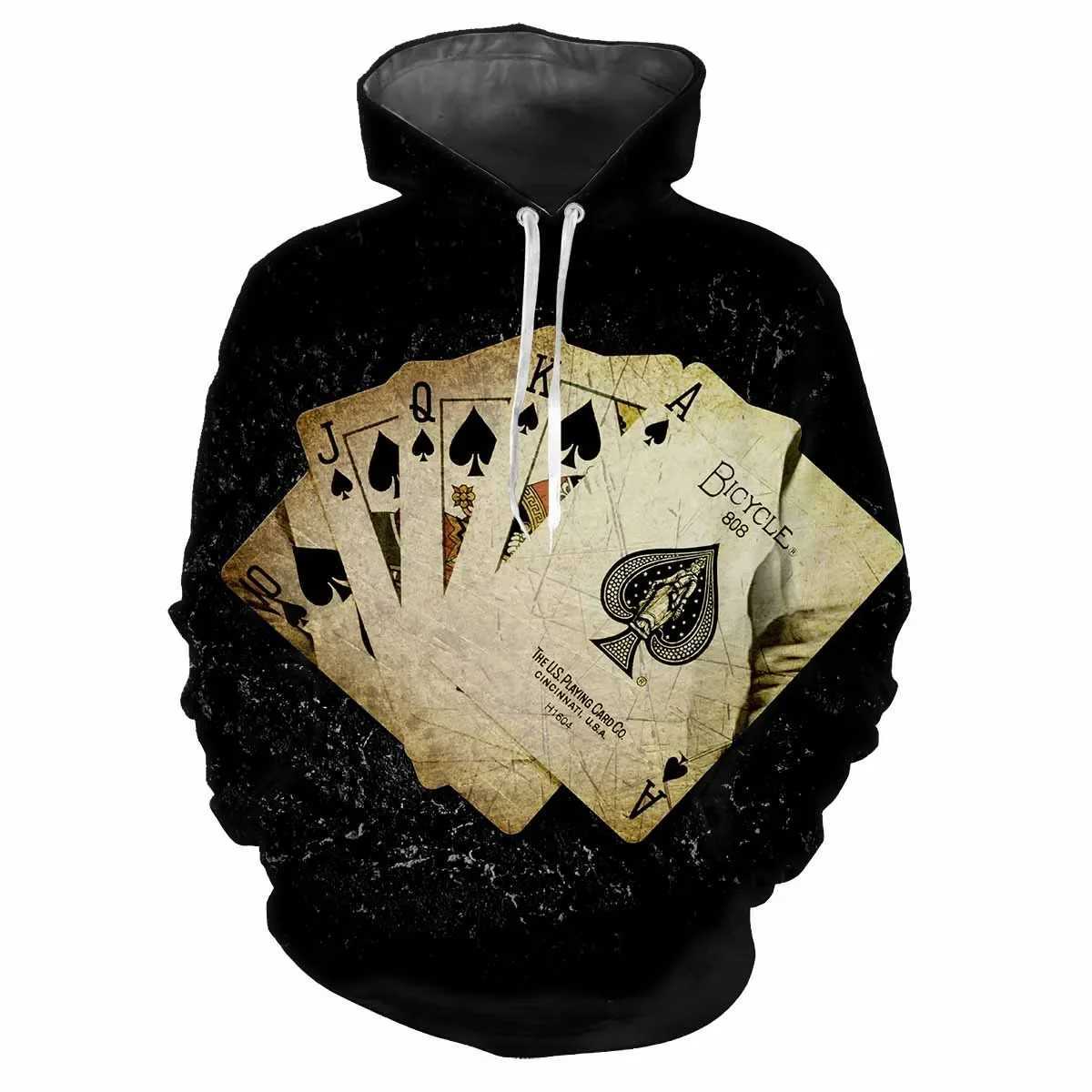 Spring Fall Hip Hop Hoodie Men 3D printed Fashion personality Street trend Fun loose comfortable jumper casual W241213