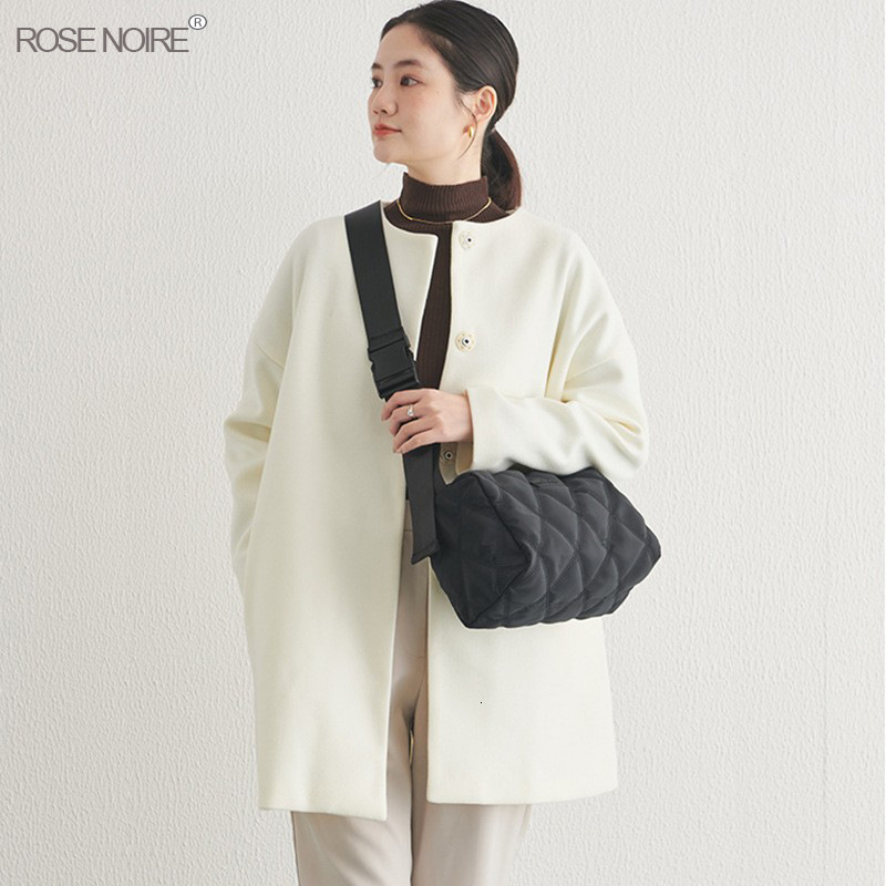 Straight Nylon Bag For Casual Women's Diamond Grid Small Elephant Style Single Versatile Crossbody Shoulder Bag, Trendy