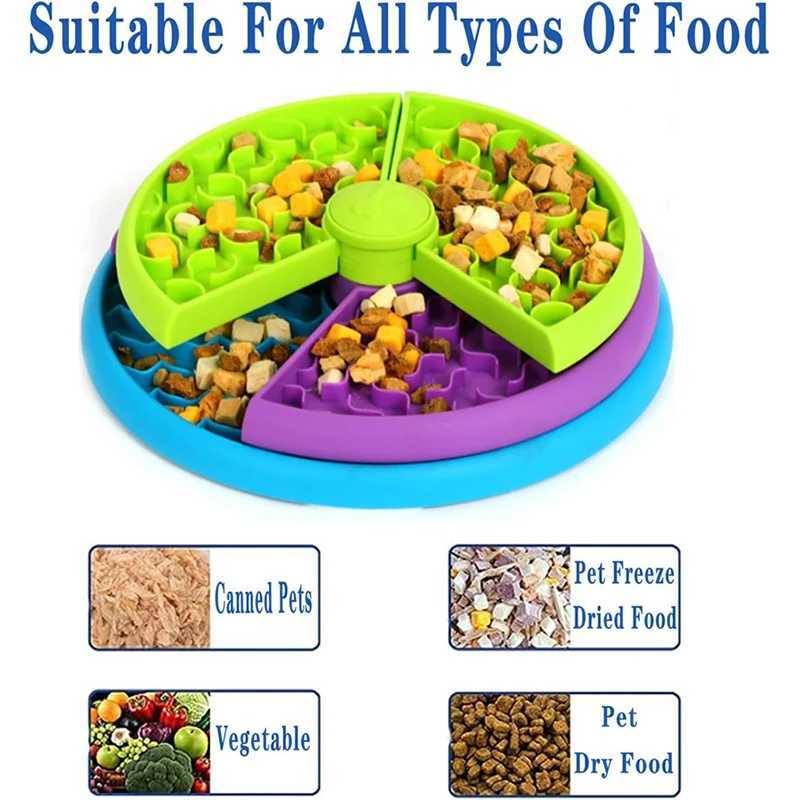 Dog Puzzle Slow Feeder Interactive Dog Puzzle Game 3 Layers Detachable Slow Eating Dog Bowl Anti-anxiety Dog Feeder Bowl X241213