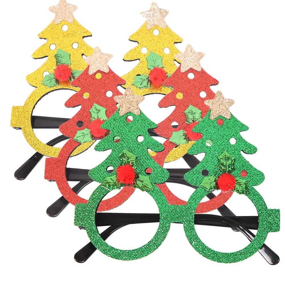Sunglasses Christmas Glasses Santa Claus Xmas Tree Snowman Plastic Kid Gift Party Supplies Photo Props Decoration H241213