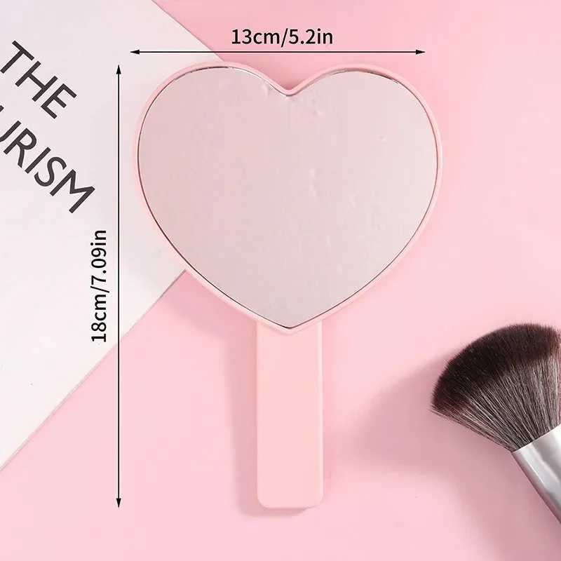 1 Pcs High Definition Handheld Heart-shaped Eyelash Mirror Eyelash Inspection Mirror Makeup Gadgets Vanity Mirror Girl GiftsXJ241213