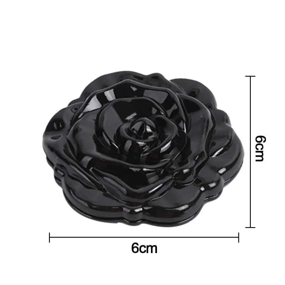 Double-Sided Rose Flower Makeup Mirror Round Shape Convenient Mini Pocket Mirror Handheld Cosmetic Mirror Travel Beauty ToolXJ241213