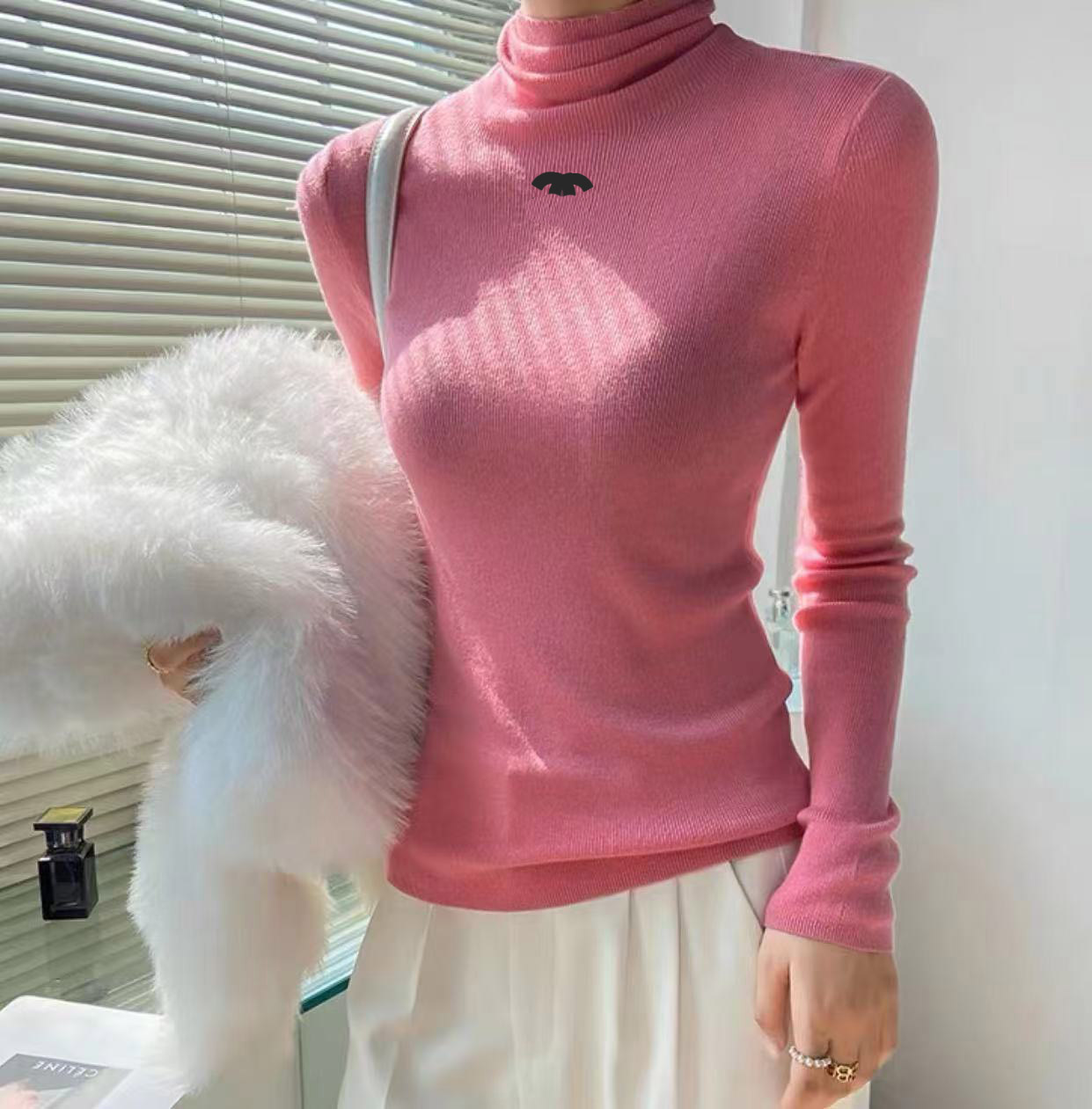Womens knitted sweaters Cashmere knit top Designer Fashion brand classic monogram embroidery ultra thin Large stretch slim-fit pullover sweater 34 a9 88