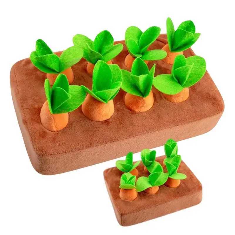 Carrots Enrichment Dog Puzzle Toys Hide and Seek Carrot Farm Dog Toys Carrot Patch Dog Snuffle Toy for Puppy Large Dogs X241213