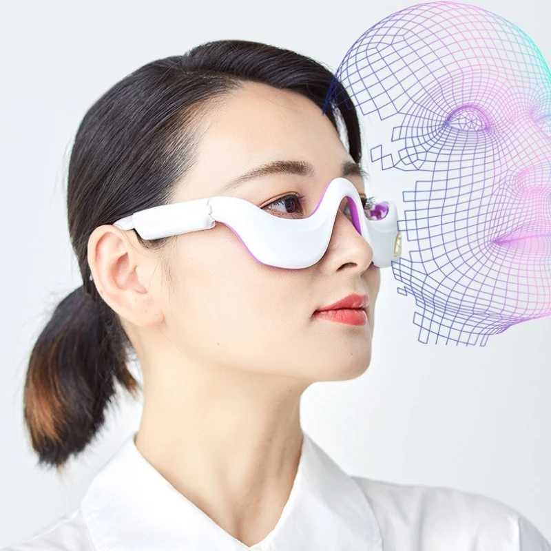 Eye Massage Instrument Home Eyeglasses Folding Storage Hot USB Charging Compress Fatigue Relief Eyeshade Eye Mask W241213