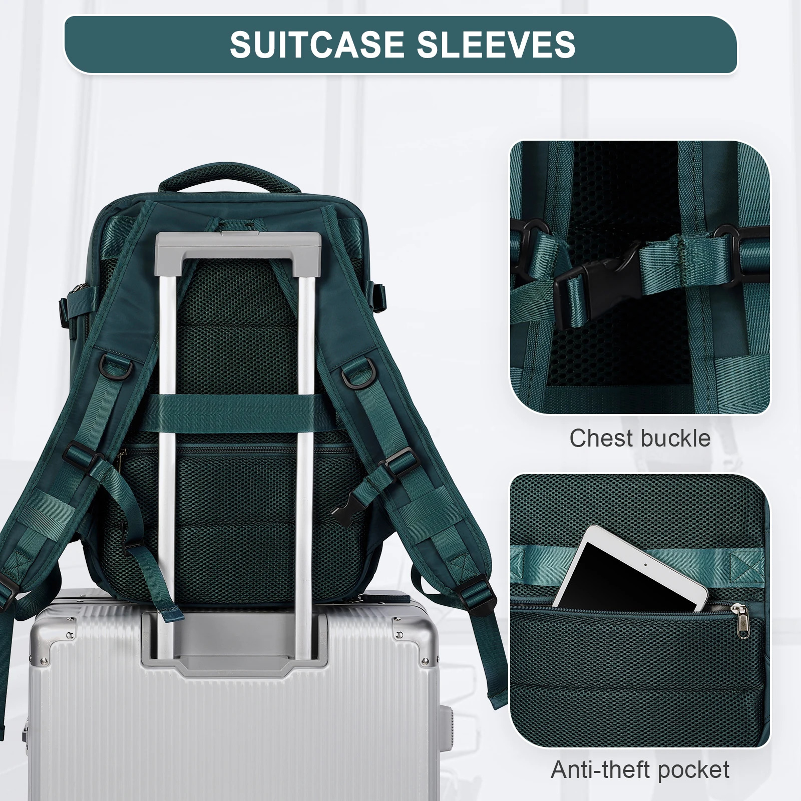 Travel Backpack Carry on Personal Item Bag for Flight Approved 35L Hand Luggage Suitcase Waterproof Weekender Bag for Men Women 241212
