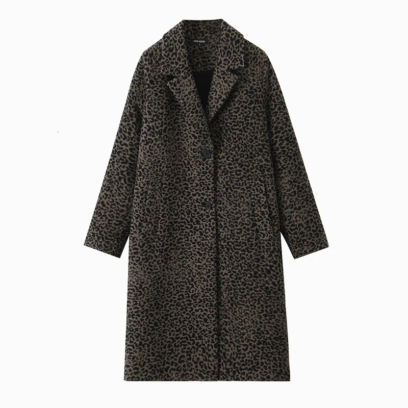 Willshela Women Fashion Printed Single Breasted Long Trench Coats Vintage Lapel Neck Full Sleeves Female Chic Lady Outfits 241213