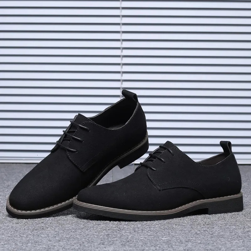 mens Oxford suede leather dress shoes mens casual shoes sports shoes Moccasins Loafers mens classic apartment derby shoes 241213