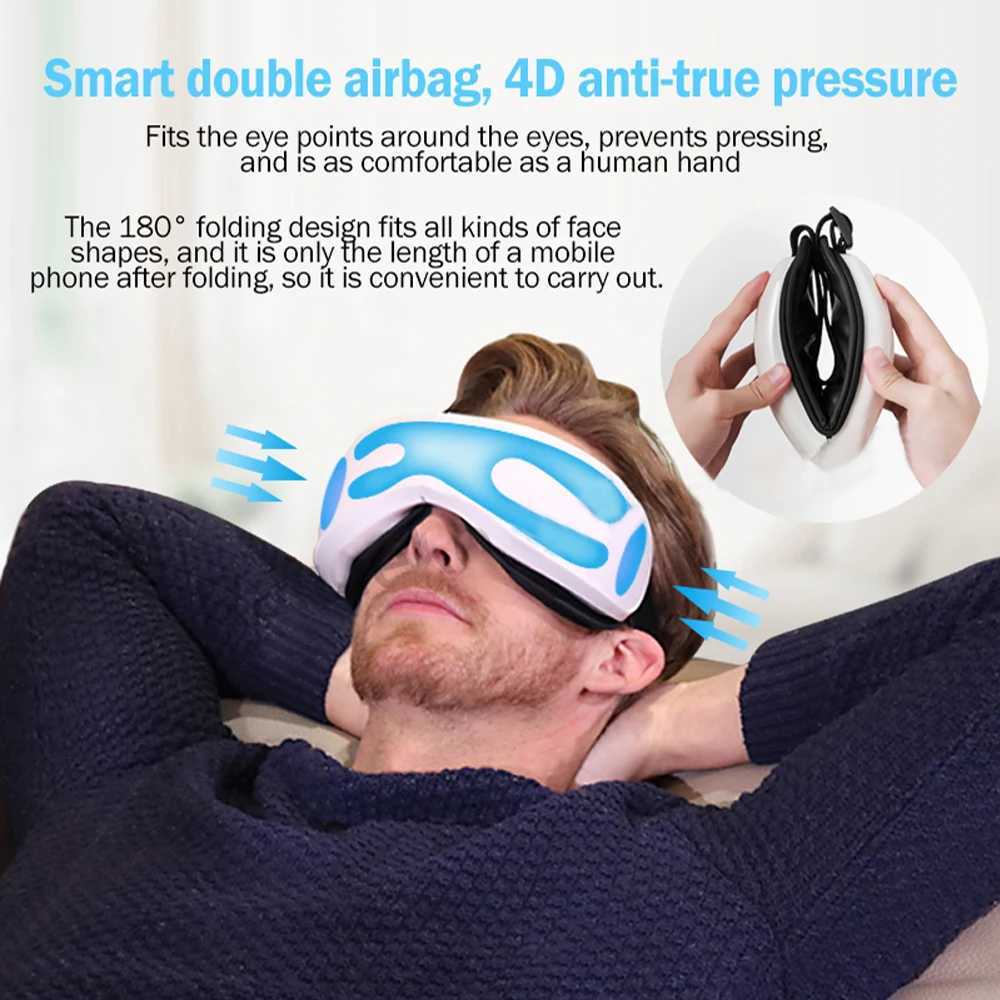 6D Intelligent Bluetooth Music Eye Massager Vibration Airbag Compression Eye Care Instrument Eye Massager W241213