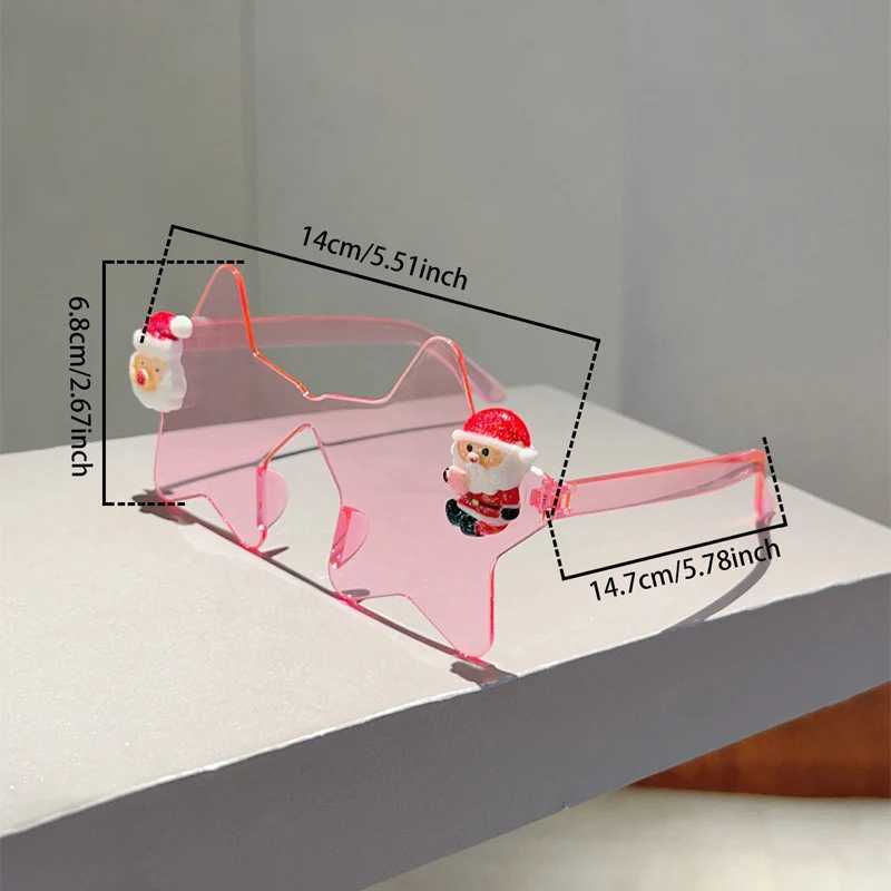 Sunglasses KAMMPT Fashion Candy Color Rimless Shades Women Ins Brand Festival Party Sunglasses New Trendy Star Christmas Decor Sun Glasses H241213