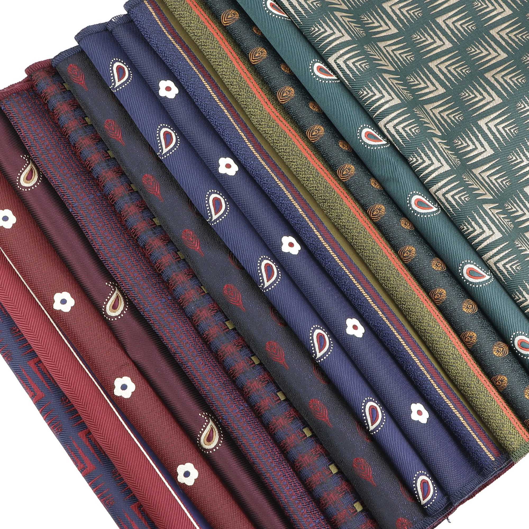 New Fashion Business Mens Pocket Square Flower Stripe Paisley Chest Towel Jacquard Womens Gentleman Hanki Set Hanki Gift W241213