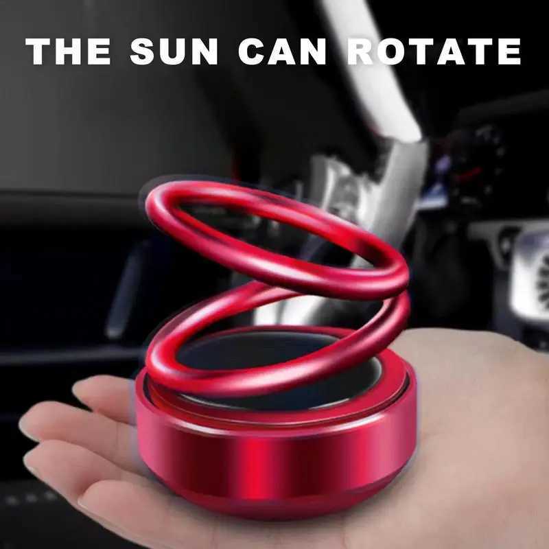 Car Rotating Perfume Ornaments Aroma Car Air eners Solar Powered Aroma Diffuser Car Decorations AccessoriesXJ241213