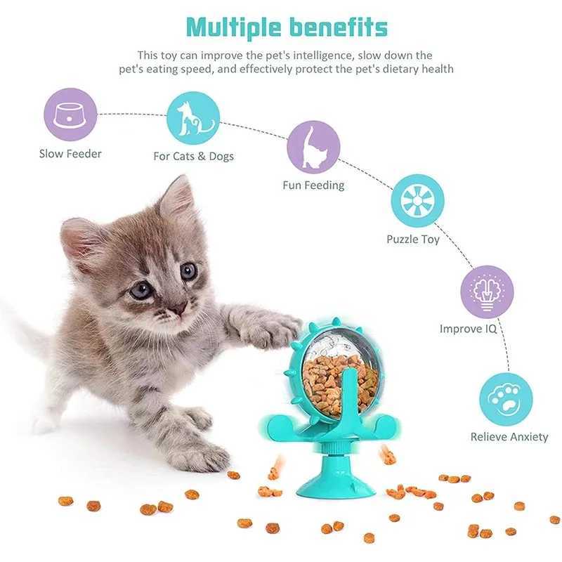 Dog Puzzle Toys Rotatable Wheel Treat Leaking Toy For Cat Small Dogs Slow Feeder Dispenser Interactive Improve IQ X241213