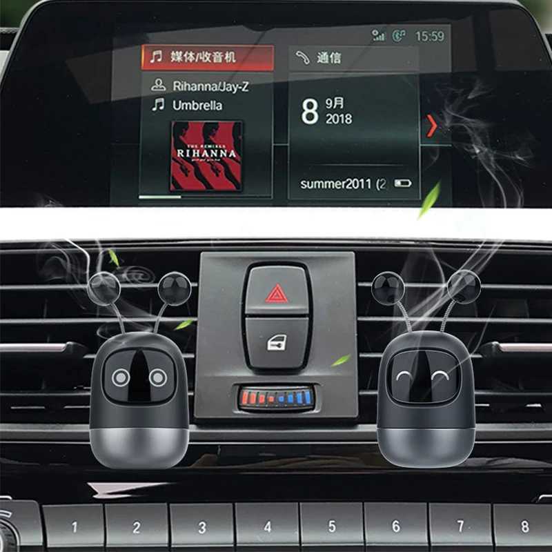 Cute Robot Aroma Auto Air Outlet Perfume Long-lasting Fragrance Clip Diffuser + Solid Car PerfumeXJ241213