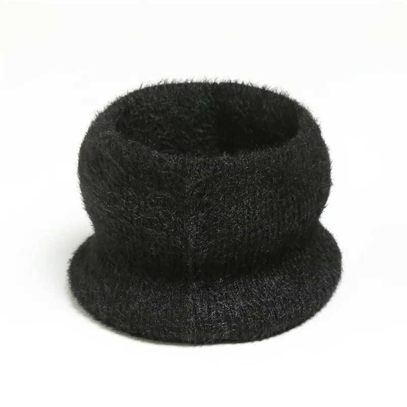 Scarves Wraps Solid Neckerchief Autumn Winter Women Men Warm Neck Ring Scarf Children High Collar Neck Scarves Knitted Muffler Comfort Soft H241213