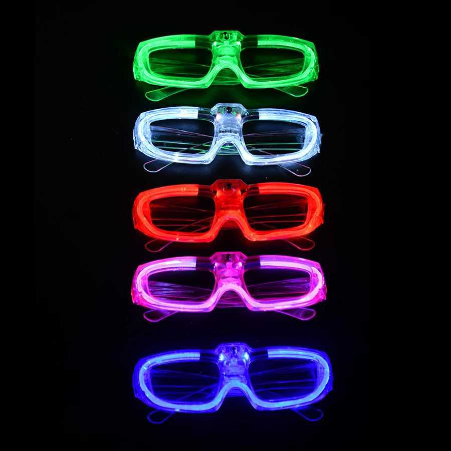 Sunglasses 5/10/15/20/30 Pcs Led Neon Party Glasses Light Up Glow in the Dark for Kids Adults Supplies H241213
