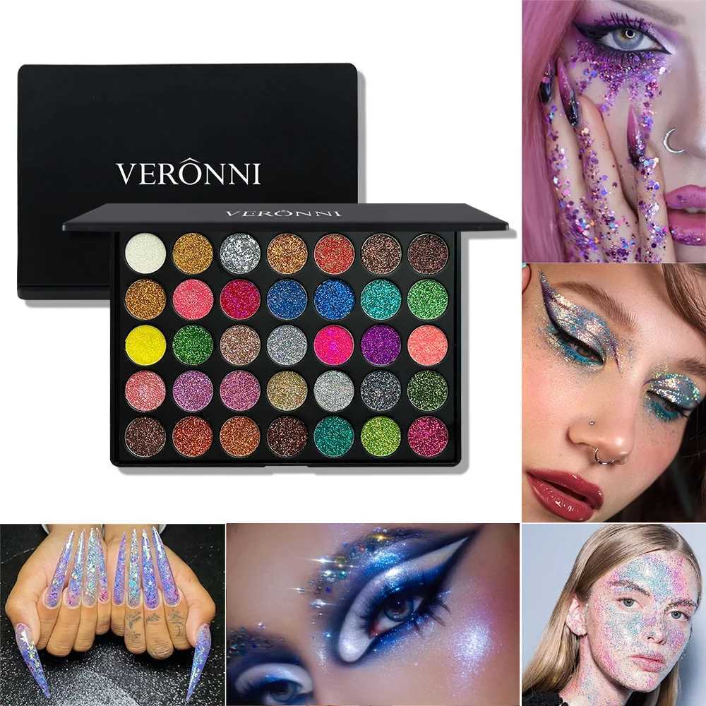 35 Color Glitter Eyeshadow Stage Show Makeup Sequins Sparkle Diamond Highlight Eyeshadow Powder Female Eye Makeup Cosmetics W241213