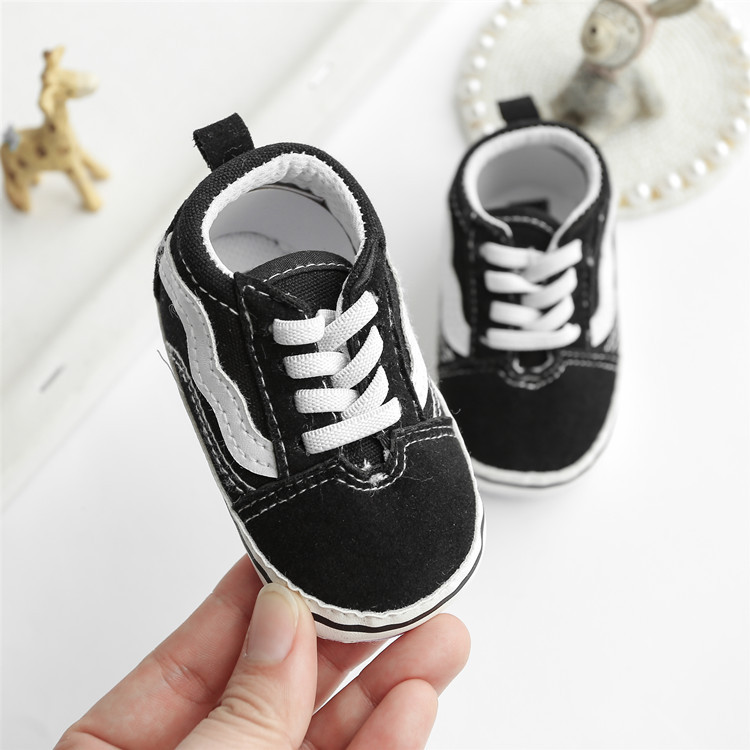 Little Kids Canvas Sneakers Baby Boys Girls Shoes Cutefeet First Walkers Infant Toddler Anti-Slip Soft Sole Classical Newborn Baby Shoes 0-18 Month