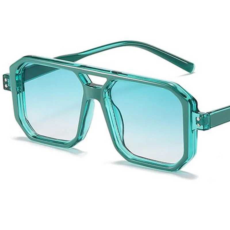 Candy Color Sunglasses Unisex Double Beam Sun Glasses Anti-UV Spectacles Personality Square Eyeglasses Simplity GoogleX241213