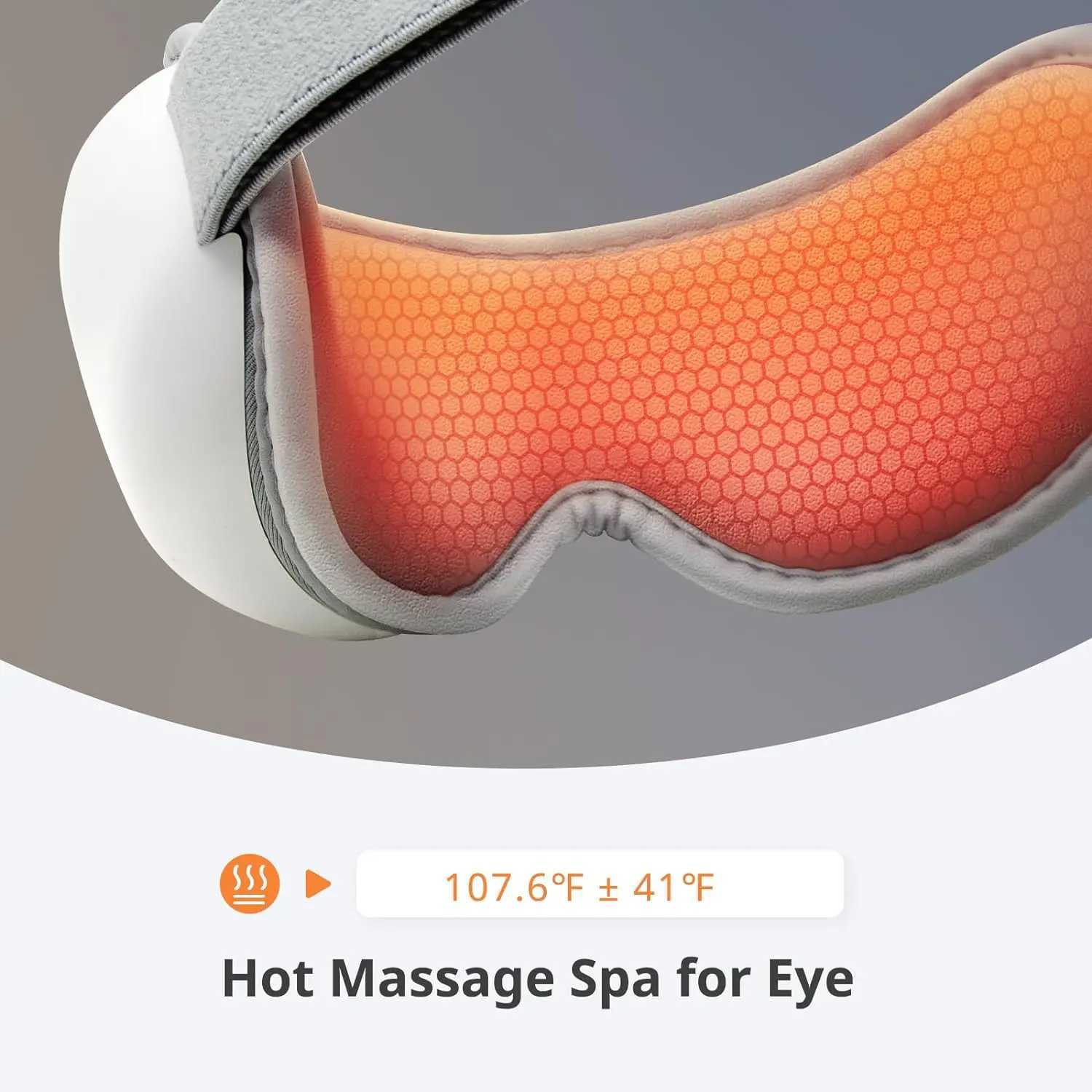 Heated eye massager for migraines eye care device with Bluetooth airbag for relieving eye fatigue and improving sleep W241213