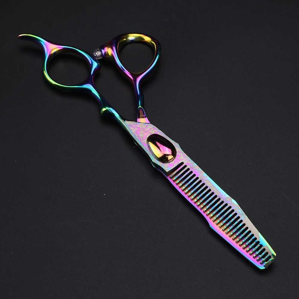 New Arrival Color professional hair clippers hair clippers scissors and thin scissors Japanese 440C steel scissors Z241213