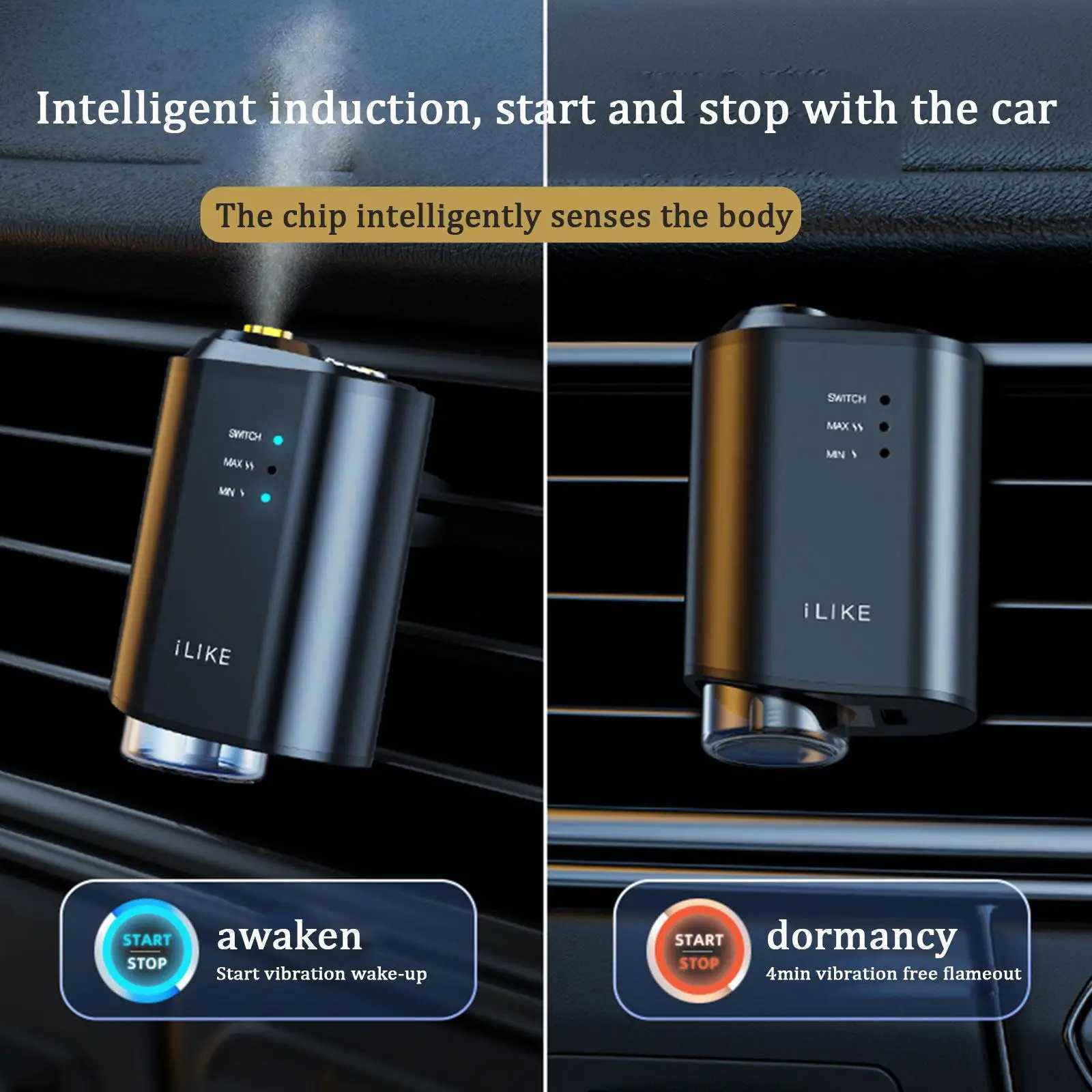Car Electric Air Diffuser Aroma Car Air Vent Humidifier Mist Oil Aroma Car Air ener Perfume FragranceXJ241213