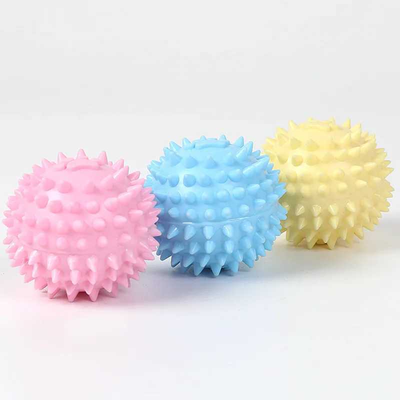 Small pet chew toy plush cleaning teeth TPR bite resistant hedgehog ball puppy interactive game puzzle toy pet supplies X241213
