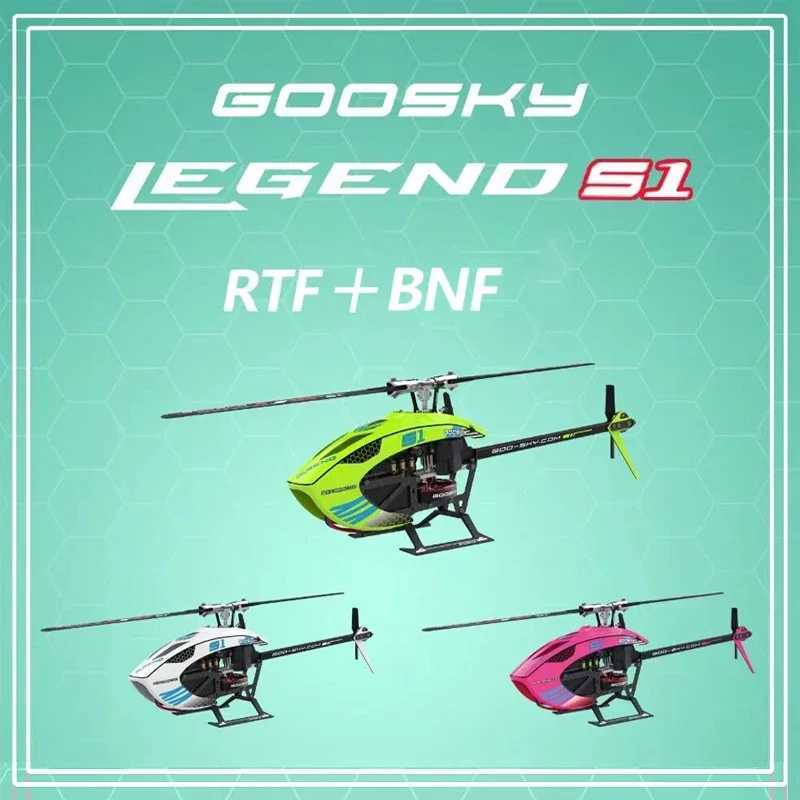 Electric/RC Aircraft Goosky S1 BNF/RTF 6CH 3D Stunt Double Brushless Motor Direct Drive Motor Flybarless Direct-drive RC Helicopter Toys Gifts Y241213