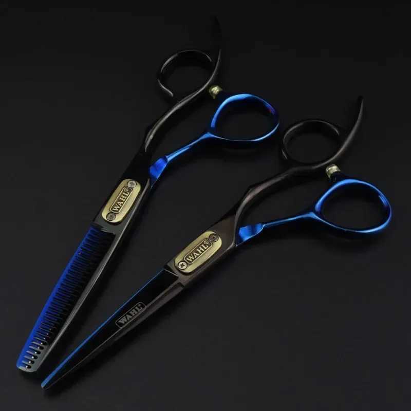 New Arrival professional Japan 440c steel 6 inch Bull head hair cutting scissors haircut thinning barber cut shears hairdressing scissors Z241213