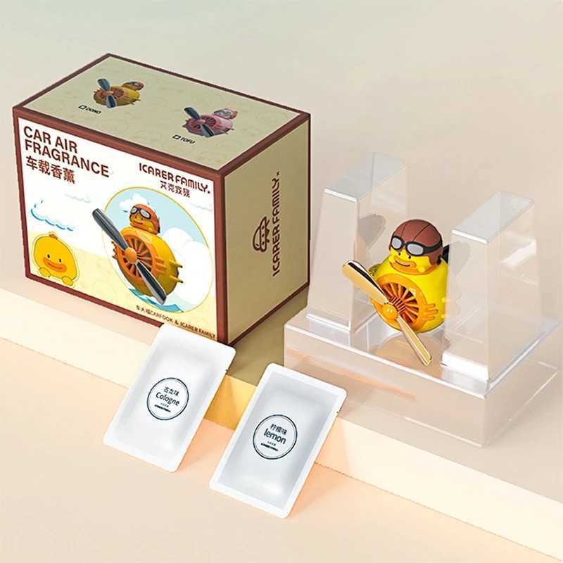 Cute Car Air ener Air Vent Clip Cartoon Duck Pilot Aroma Diffuser Rotating Solid Auto Perfume OrnamentsXJ241213